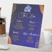 ネイビエレガントーと焦げオレンジ |バーメニュー 台座サイン (インサイチュ)