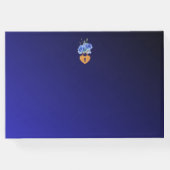 ネイビエレガントーと燃えたオレンジ色のエレガントな結婚式 ゲストブック (裏面)