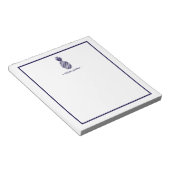 ネイビエレガントーと白パイナップル縁どと ノートパッド (アングル)