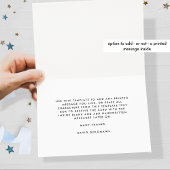 ネイビエレガントーと金ゴールドタルライトバー（ユダヤ教の）バル・ミツバー折り畳み サンキューカード