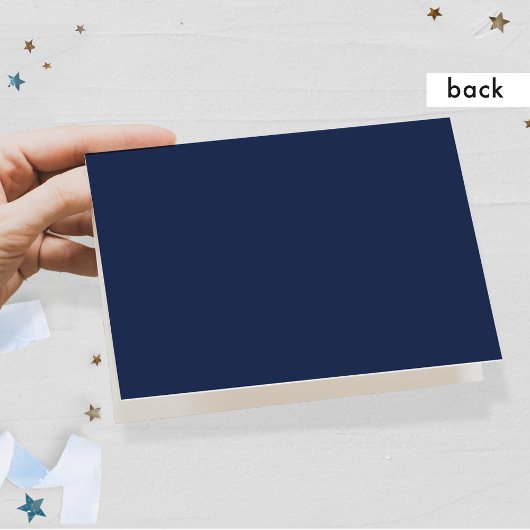 ネイビエレガントーと金ゴールドタルライトバー(ユダヤ教の)バル・ミツバー折り畳み サンキューカード