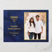 ネイビエレガントーと金ゴールドハヌカー 箔シーズンカード (正面)