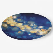 ネイビエレガントーと金ゴールド《写真》ぼけ味キンセアニラ ペーパープレート (アングル)