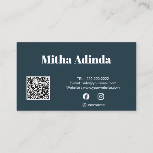 ネイビエレガントーの皮気に皮 名刺 (裏面)