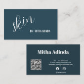 ネイビエレガントーの皮気に皮 名刺 (正面/裏面)