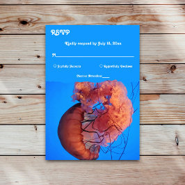 ネイビエレガントーク航海のクラゲ結婚沿岸 出欠カード