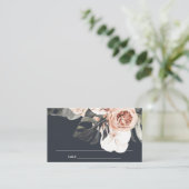 ネイビエレガントーサルトモンストレラ牡丹フローラ結婚ズ プレイスカード (スタンド正面)