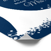 ネイビエレガントーズ結婚ガウンブライダルシャワーアドバイス ポスター (角)