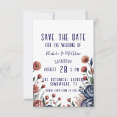 ネイビエレガントーバラとコーラル結婚ズ セーブザデート (正面)