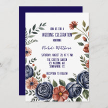 ネイビエレガントーバラとコーラル結婚ズ