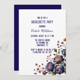 ネイビエレガントーバラとサンゴバチェロレッテ 招待状