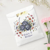 ネイビエレガントーバラとテラコッタ花模様結婚ズ フェイバーバッグ (封をした状態)