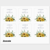 ネイビエレガントーフローラひま結婚わ花 スクエアシール (シート)