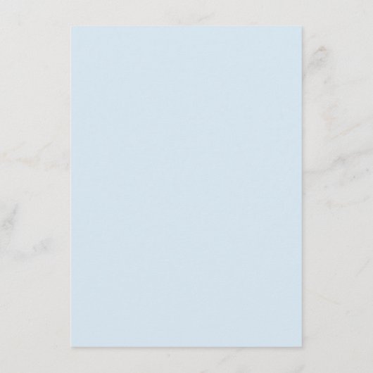 ネイビエレガントーブルウォーター色のフローラ結婚ズ アドバイスカード (裏面)