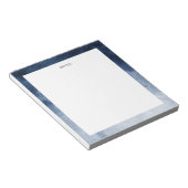 ネイビエレガントーブルウォーター色スプラッシュパーソナライズされた ノートパッド (アングル)