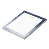 ネイビエレガントーブルウォーター色スプラッシュパーソナライズされた ノートパッド (回転)