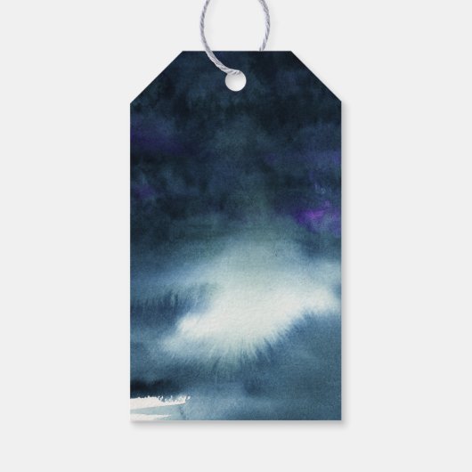 ネイビエレガントーブルウォーター色 |ありがとうございますメッセージカード ギフトタグ (裏面)