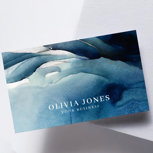 ネイビエレガントーブルウォーター色 名刺
