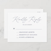 ネイビエレガントーブルウモダンェイRSVP ポストカード (正面/裏面)
