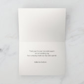 ネイビエレガントーブルオレンジウォーターカラーフローラ サンキューカード (内部)