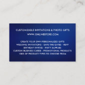 ネイビエレガントーブルシルバーフェイクグリッターオンラインストア 名刺 (裏面)