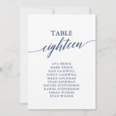 ネイビエレガントーブルテーブル番号18座席表 招待状 (裏面)