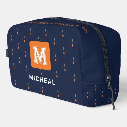 ネイビエレガントーブルトイレタリーバッグ男性へ/父 ドップキット (右コーナー)