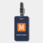 ネイビエレガントーブルラゲッジタグfor Man ラゲッジタグ (正面縦)