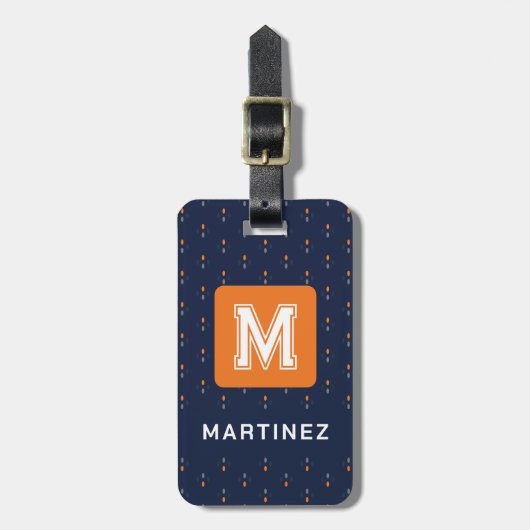 ネイビエレガントーブルラゲッジタグfor Man ラゲッジタグ (正面縦)