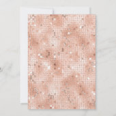 ネイビエレガントーブルーとバラ金ゴールドグリッター結婚ズ セーブザデート (裏面)