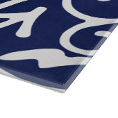 ネイビエレガントーブルーとホワイトガラスのカッティングボード カッティングボード (角)