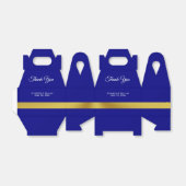 ネイビエレガントーブルーと金ゴールドありがとう フェイバーボックス (折り畳みなし)