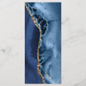 ネイビエレガントーブルーと金ゴールドア結婚ガテのメニュー メニュー (裏面)