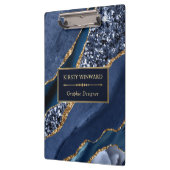 ネイビエレガントーブルーと金ゴールドグリッター海ゲート クリップボード (左)