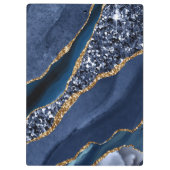 ネイビエレガントーブルーと金ゴールドグリッター海ゲート クリップボード (裏面)