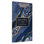 ネイビエレガントーブルーと金ゴールドグリッター海ゲート クリップボード (右)