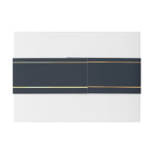 ネイビエレガントーブルーと金ゴールド結婚ズ 招待状ベリーバンド (裏面例)