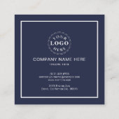 ネイビエレガントーブルーのコールカード(ホワイトスクリプト付) コーリングカード (裏面)