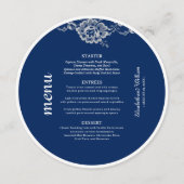 ネイビエレガントーブルーのフローラレース結婚 メニュー (正面)