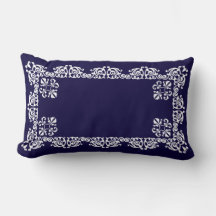 ネイビエレガントーブルーのホワイトレースベクトル