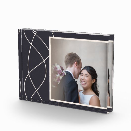 ネイビエレガントーブルーカスタマイズ写真 フォトブロック (右)