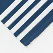 ネイビエレガントーブルーカスタムボートネームいかり フリースブランケット (角)