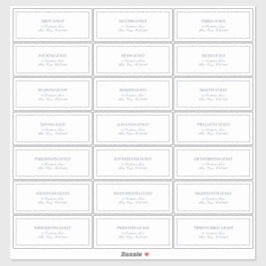 ネイビエレガントーブルークラシックスクリプトゲストアドレス シール