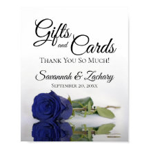 ネイビエレガントーブルーバラギフト&カー結婚ドの看板