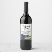 ネイビエレガントーブルーバラ結婚ズサンキュー ワインラベル (正面)