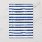 ネイビエレガントーブルーフローラのモダン結婚葉 エンクロージャーカード (裏面)