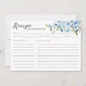 ネイビエレガントーブルーフローラ水彩ブライダルシャワー (正面)