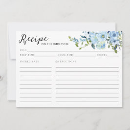 ネイビエレガントーブルーフローラ水彩ブライダルシャワー