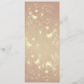 ネイビエレガントーブルーフローラ結婚のメニューカード メニュー (裏面)