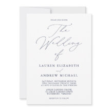 ネイビエレガントーブルーモダンミニマ結婚リスト